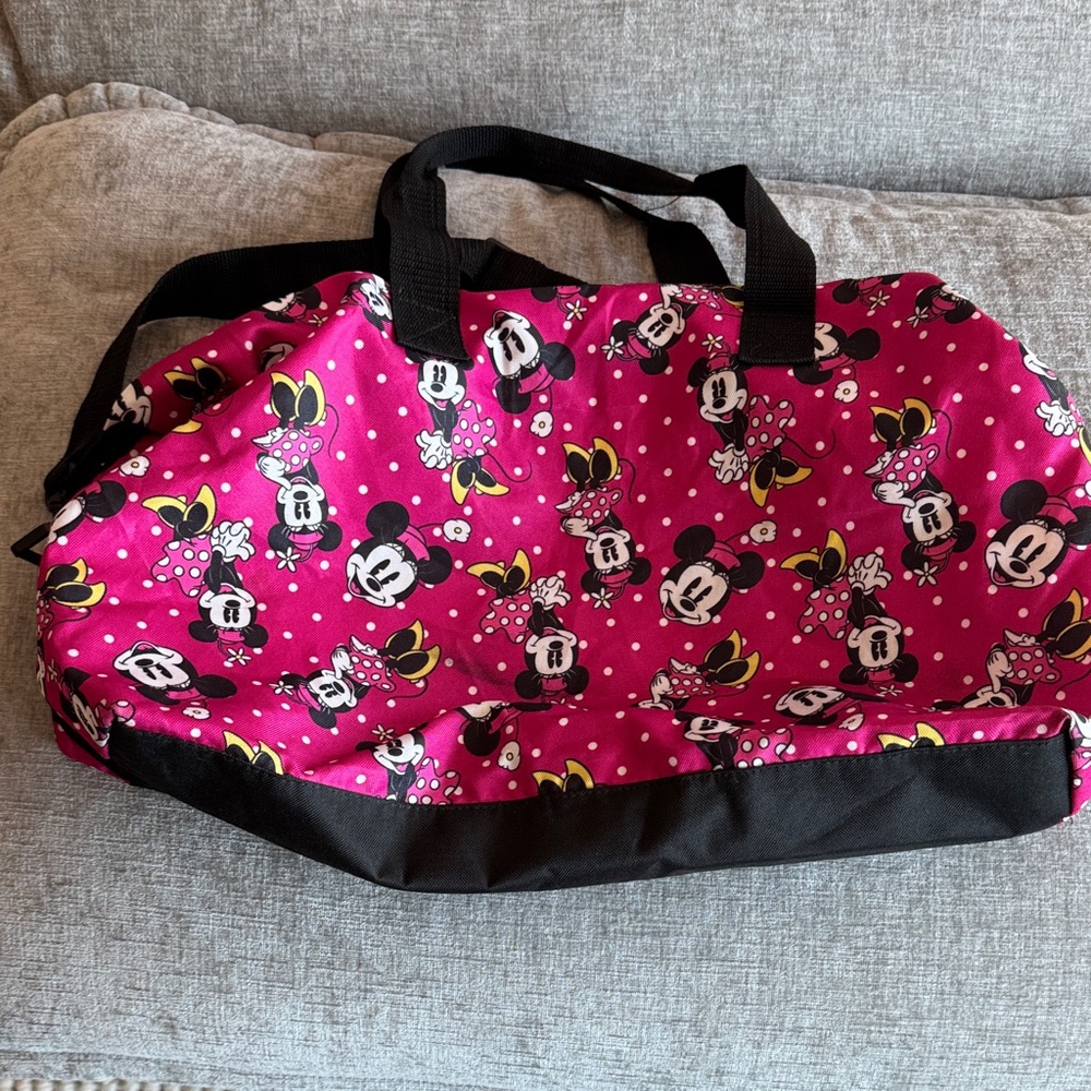Disney Minnie Mouse Fuchsia and Black Travel Bag